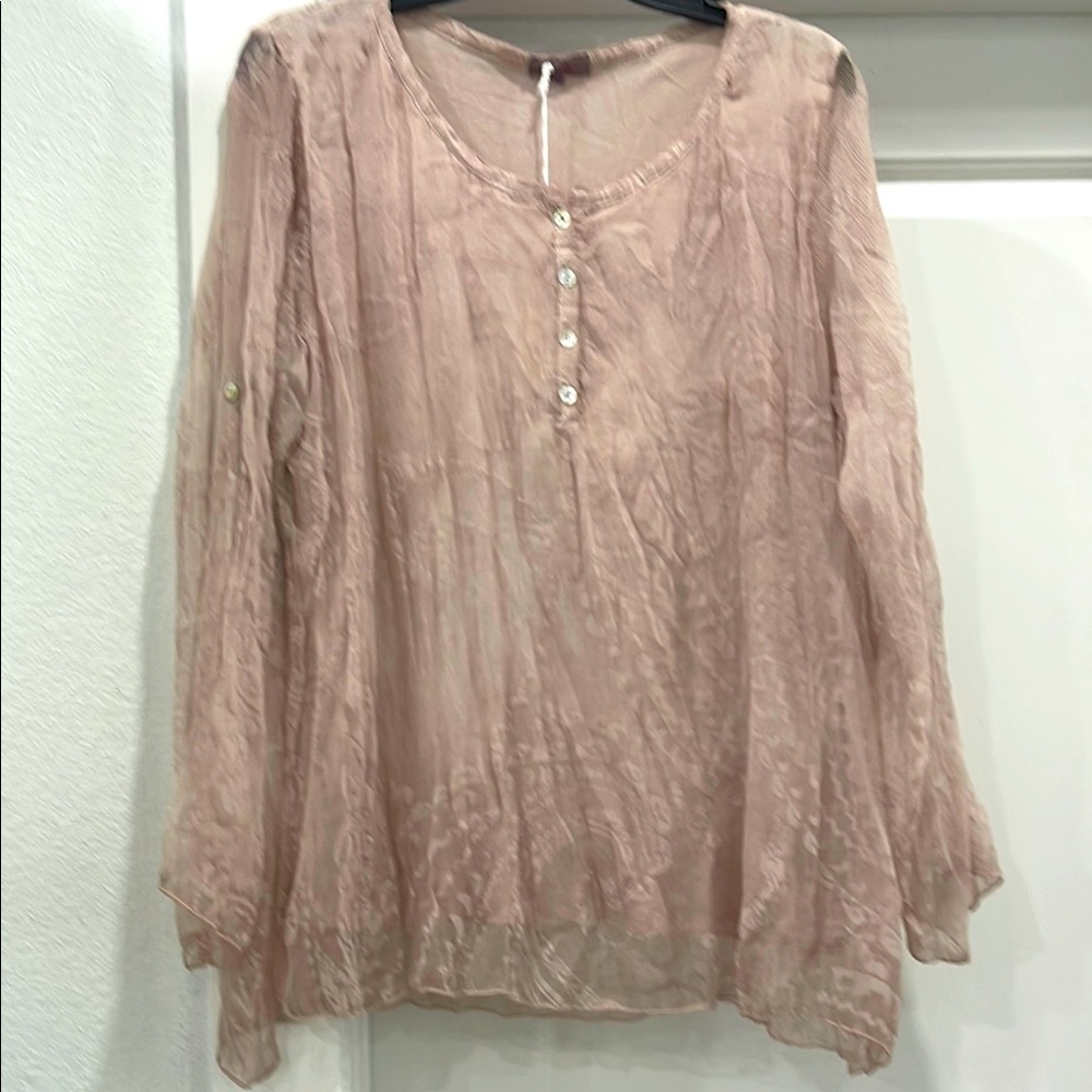 SCANDAL Made In Italy Handmade Silk Top NWT